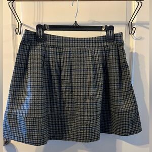 Xhilaration Black and Gray Checkered Skater Skirt